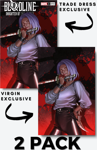 InHyuk Lee, Bloodline: Daughter of Blade 1 2-pack trade & virgin exclusive, marvel comic book,