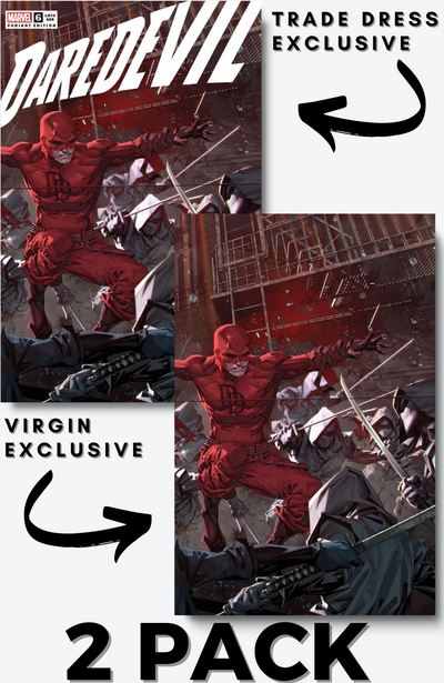 Kael Ngu, Daredevil 6 Kael Ngu 2-pack trade & virgin exclusive, marvel comic book,