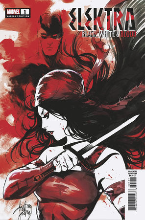 Mirka Andolfo, Elektra black white blood 1 Andolfo variant, marvel comic book,