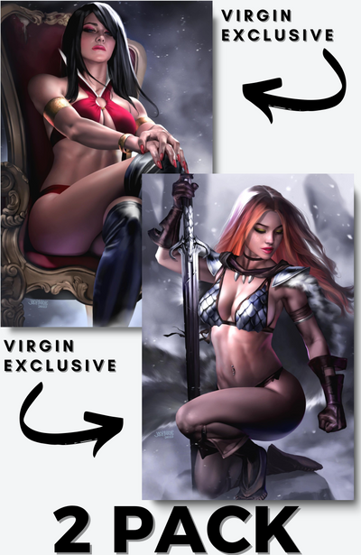 VAMPIRELLA VS RED SONJA 5 JOSH BURNS EXCLUSIVE 2-PACK - 04/12/2023 - Nerd Pharmaceuticals VAMPIRELLA VS RED SONJA 5 JOSH BURNS EXCLUSIVE 2-PACK - 04/12/2023, Comic, DYNAMITE,