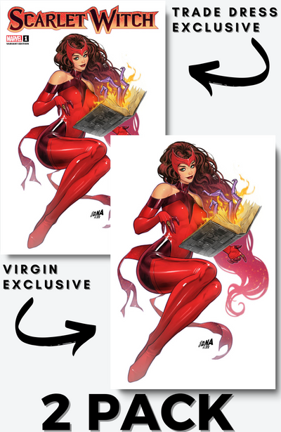 DAVID NAKAYAMA, SCARLET WITCH 1 EXCLUSIVE 2 PACK, MARVEL COMIC BOOK,