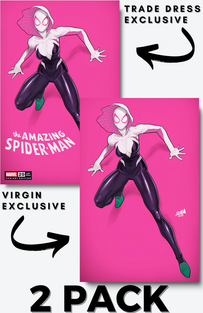 David Nakayama, Amazing Spider-Man 20 2-pack trade & virgin exclusive, marvel comic book,