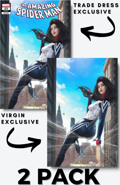 Tiago Da Silva, Amazing Spider-Man 23 2-pack trade & virgin exclusive, marvel comic book,