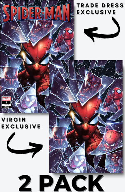 MICO SUAYAN, SPIDER-MAN 1 EXCLUSIVE 2 PACK, MARVEL COMIC BOOK,