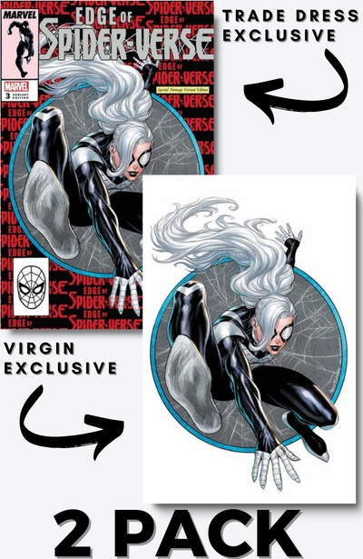 Tyler Kirkham, Edge Of Spider-Verse 3 2-pack trade & virgin exclusive, marvel comic book,
