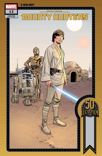 CHRIS SPROUSE, STAR WARS BOUNTY HUNTERS 13 LUCASFILM 50TH VAR, MARVEL COMIC BOOK,