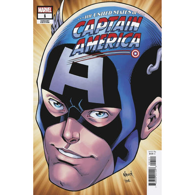 TODD NAUCK, UNITED STATES CAPTAIN AMERICA #1 (OF 5) HEADSHOT VAR, MARVLE COMIC BOOK,