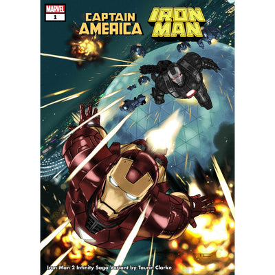 Adam Kubert, Captain America Iron Man 1 Kubert  infinity saga variant, marvel comic book,